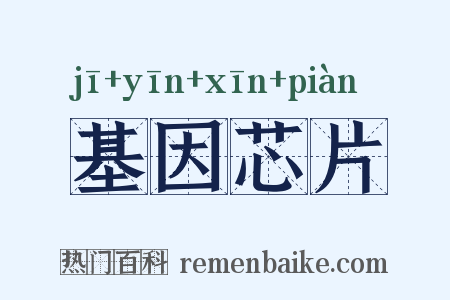 基因芯片是什么意思的图片